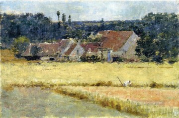 Theodore Robinson Painting - French Farmhouse Theodore Robinson